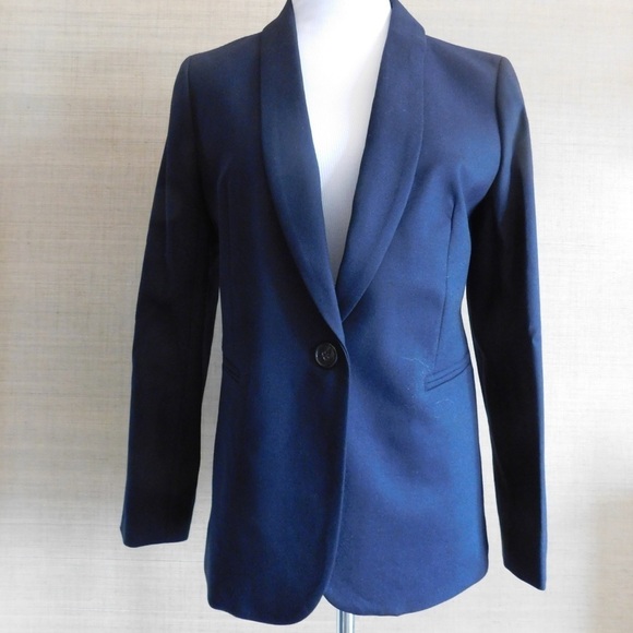 /- JCrew Parke Blazer Wool Flannel J5628 Navy 4p $198 - Picture 1 of 3